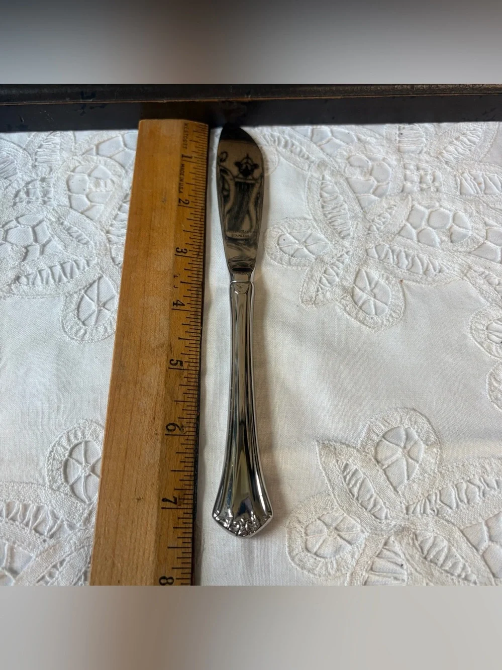 Reed & Barton French Country stainless silver serving set butter knife ladle